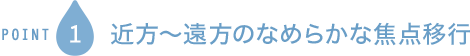 POINT1 近方〜遠方のなめらかな焦点移行