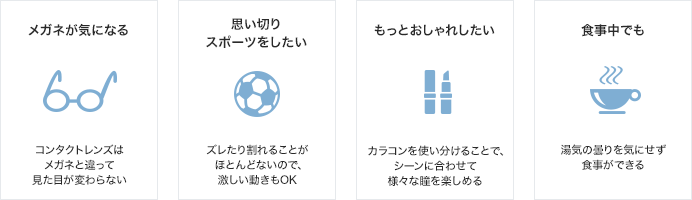 コンタクトレンズのメリット